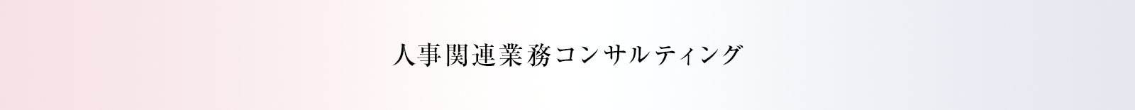 人事関連業務コンサルティング